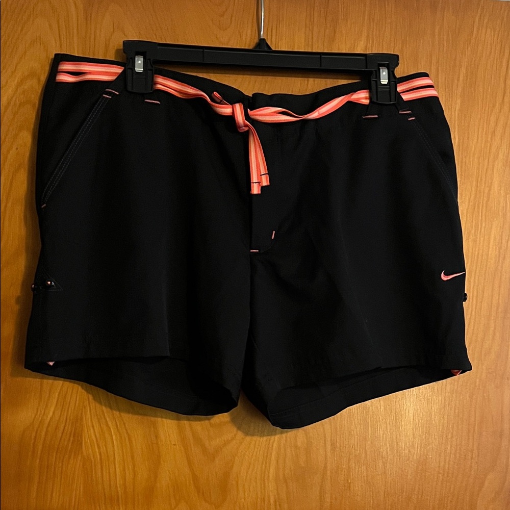 Nike Women's Athletic Shorts Black with Pink Details